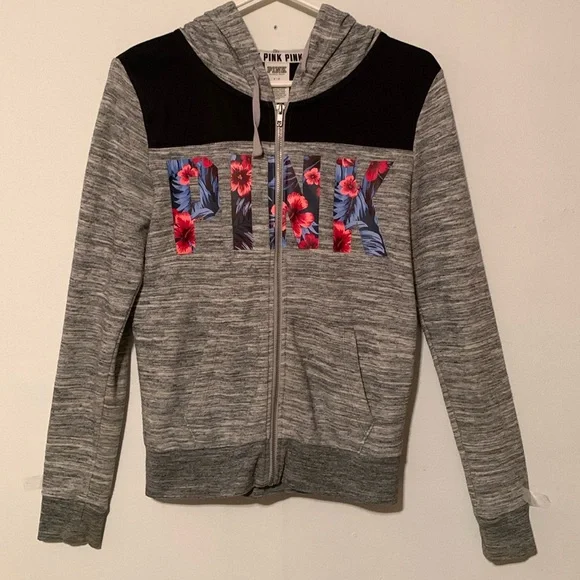 Pink Hooded Zip Down Jacket - Picture 1 of 9